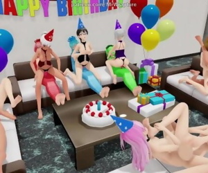 A Happy Birthday Orgy - 3D MMD