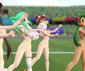 MMD Pokemon Girls Get Naked..
